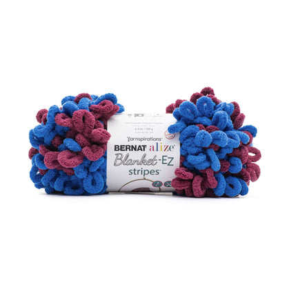 Bernat Alize Blanket-EZ Stripes Yarn - Discontinued Shades Black Light