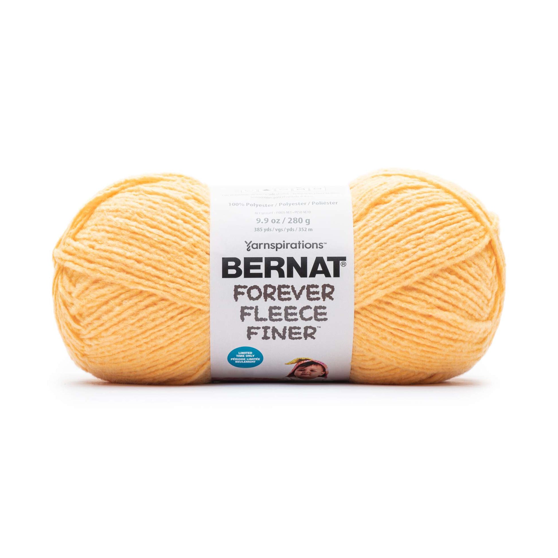 Bernat Forever Fleece Finer Yarn - Discontinued Shades My Sunshine