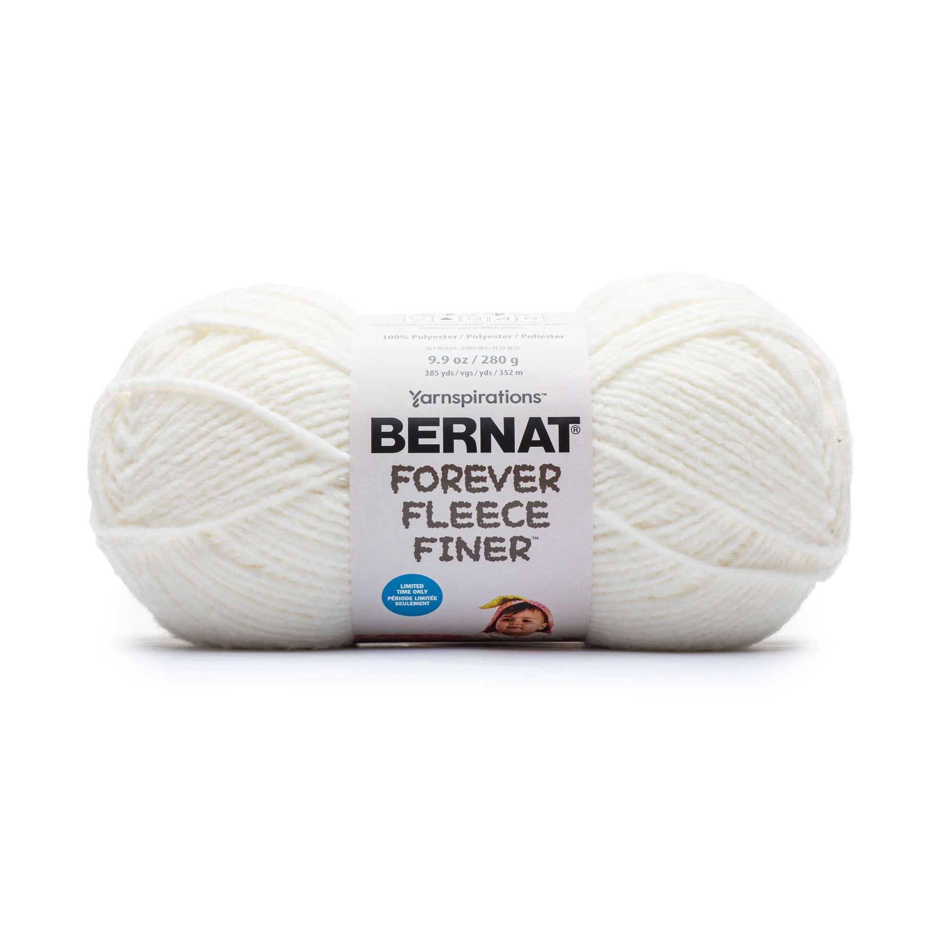 Bernat Forever Fleece Finer Yarn - Discontinued Shades White Cloud