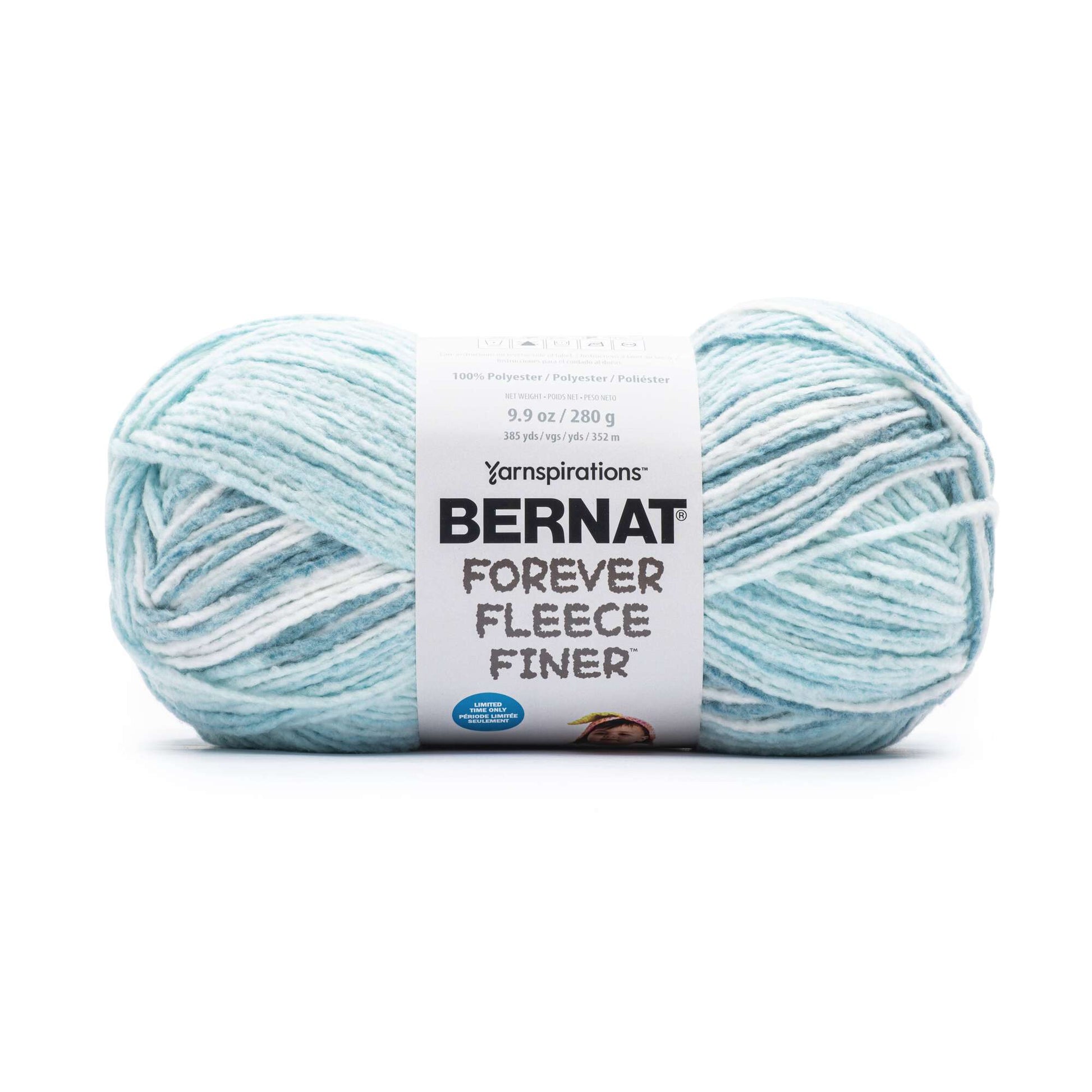 Bernat Forever Fleece Finer Yarn - Discontinued Shades Splish Splash