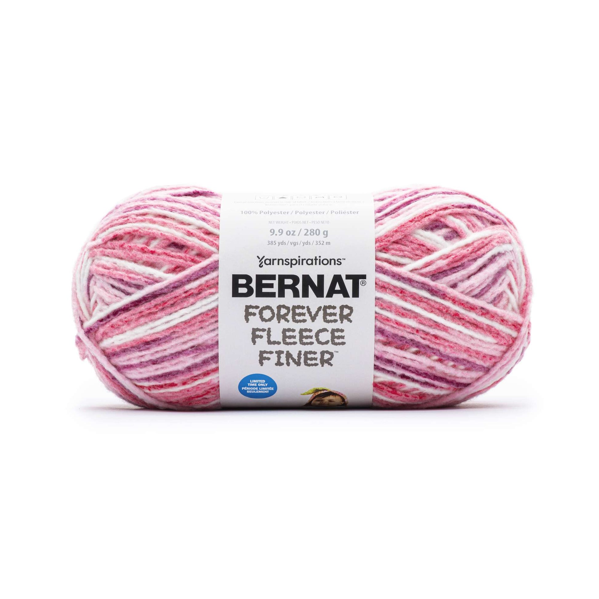Bernat Forever Fleece Finer Yarn - Discontinued Shades Raspberry Ripple