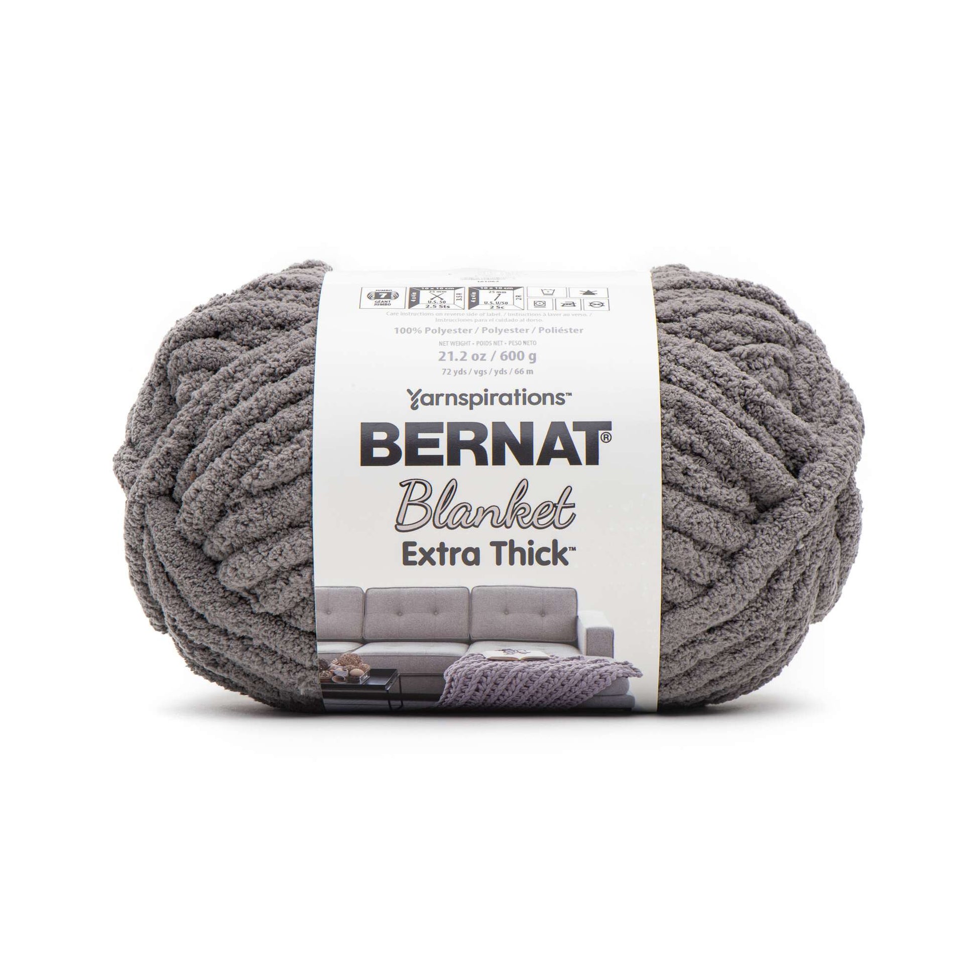 Bernat Blanket Extra Thick Yarn (600g/21.2oz) Gray