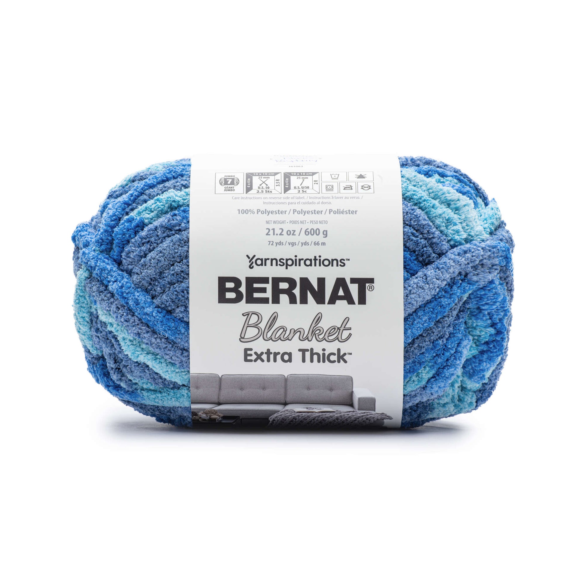 Bernat Blanket Extra Thick Yarn (600g/21.2oz) Blue Raspberry