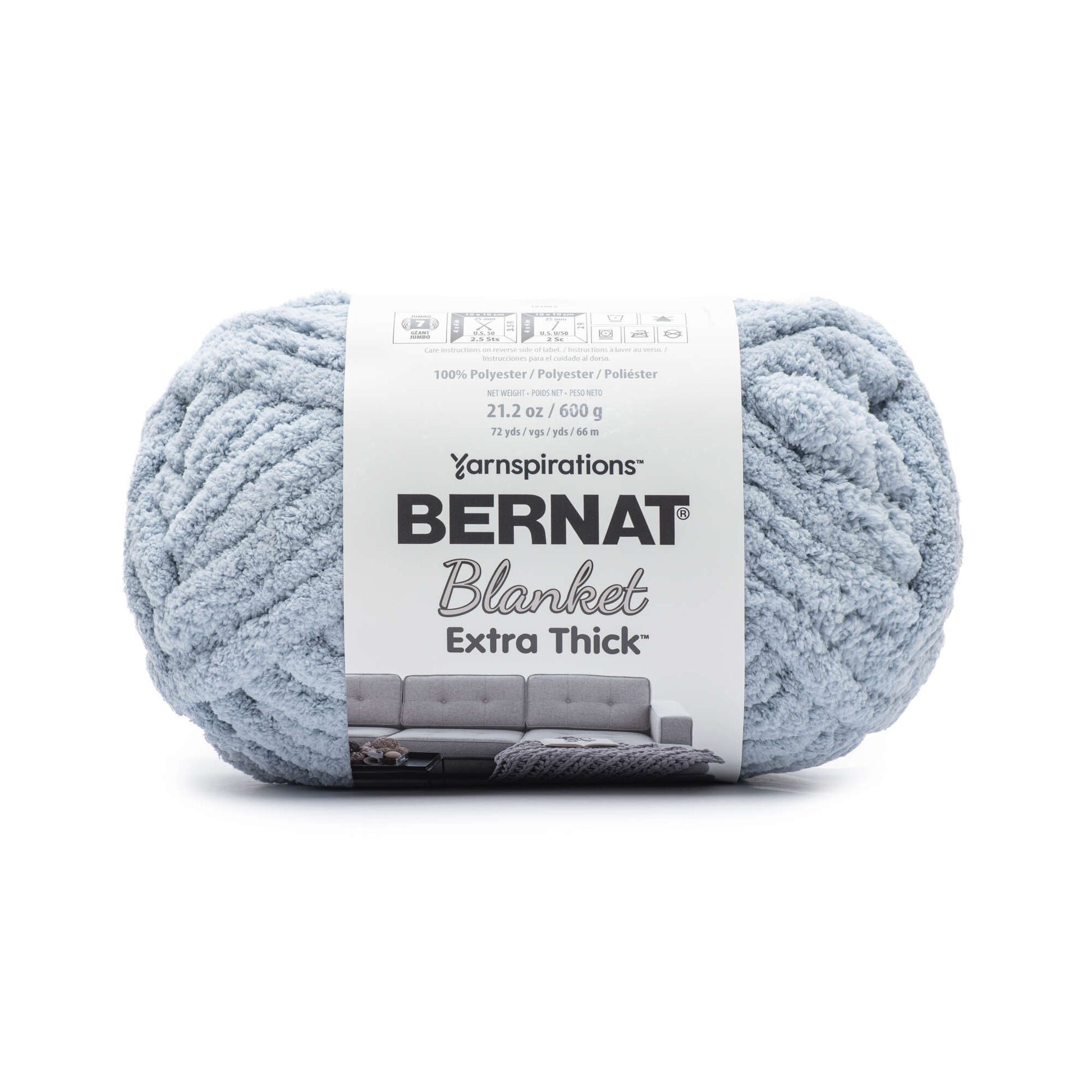 Bernat Blanket Extra Thick Yarn (600g/21.2oz) Fog Blue