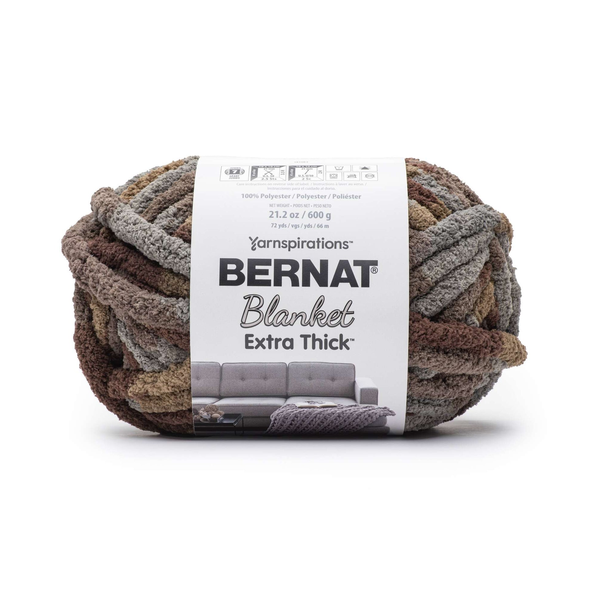 Bernat Blanket Extra Thick Yarn (600g/21.2oz) Leather