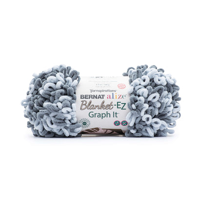Bernat Alize Blanket-EZ Graph It Yarn - Discontinued Shades Gray/Mist