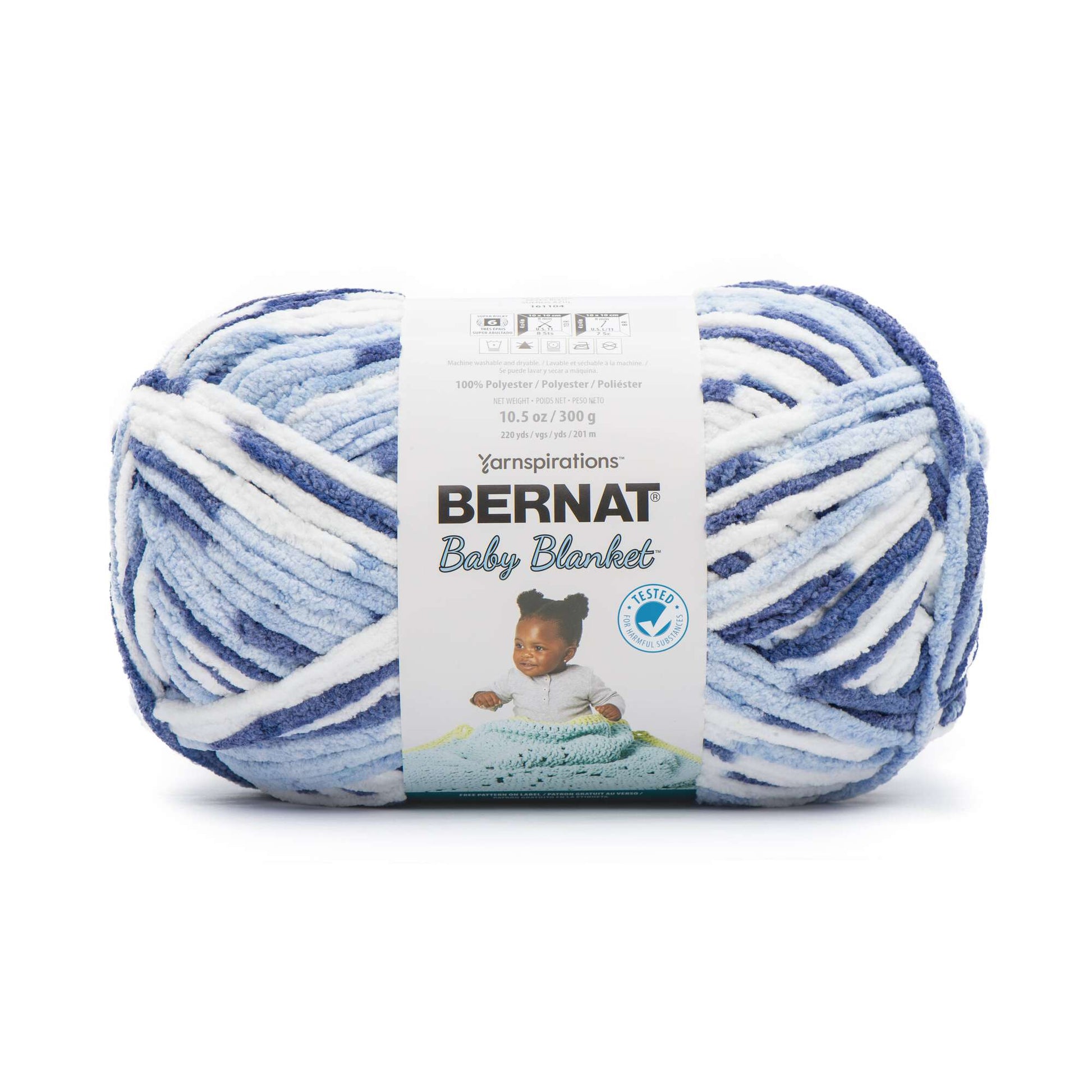 Bernat Baby Blanket Yarn (300g/10.5oz) Blue Dreams