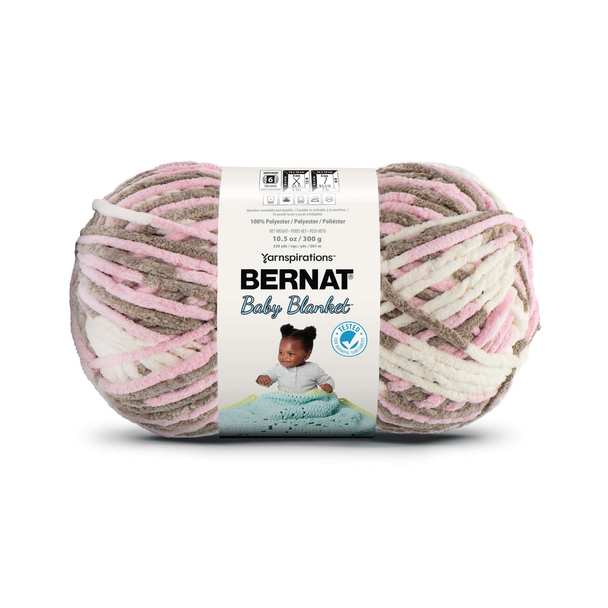 Bernat Baby Blanket Yarn (300g/10.5oz) Little Petunias