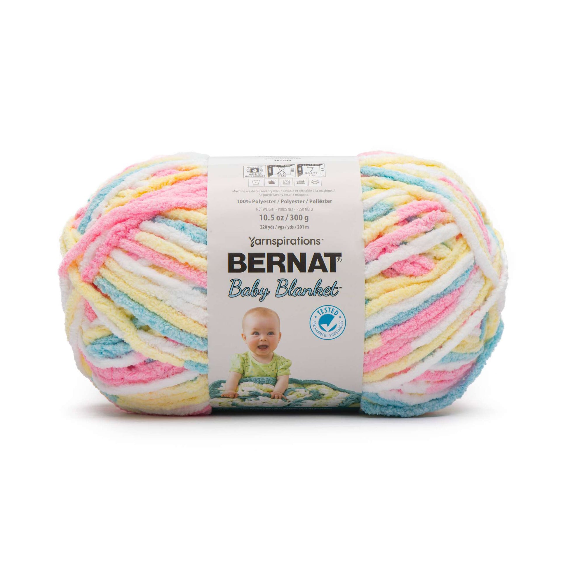Bernat Baby Blanket Yarn (300g/10.5oz) Pitter Patter