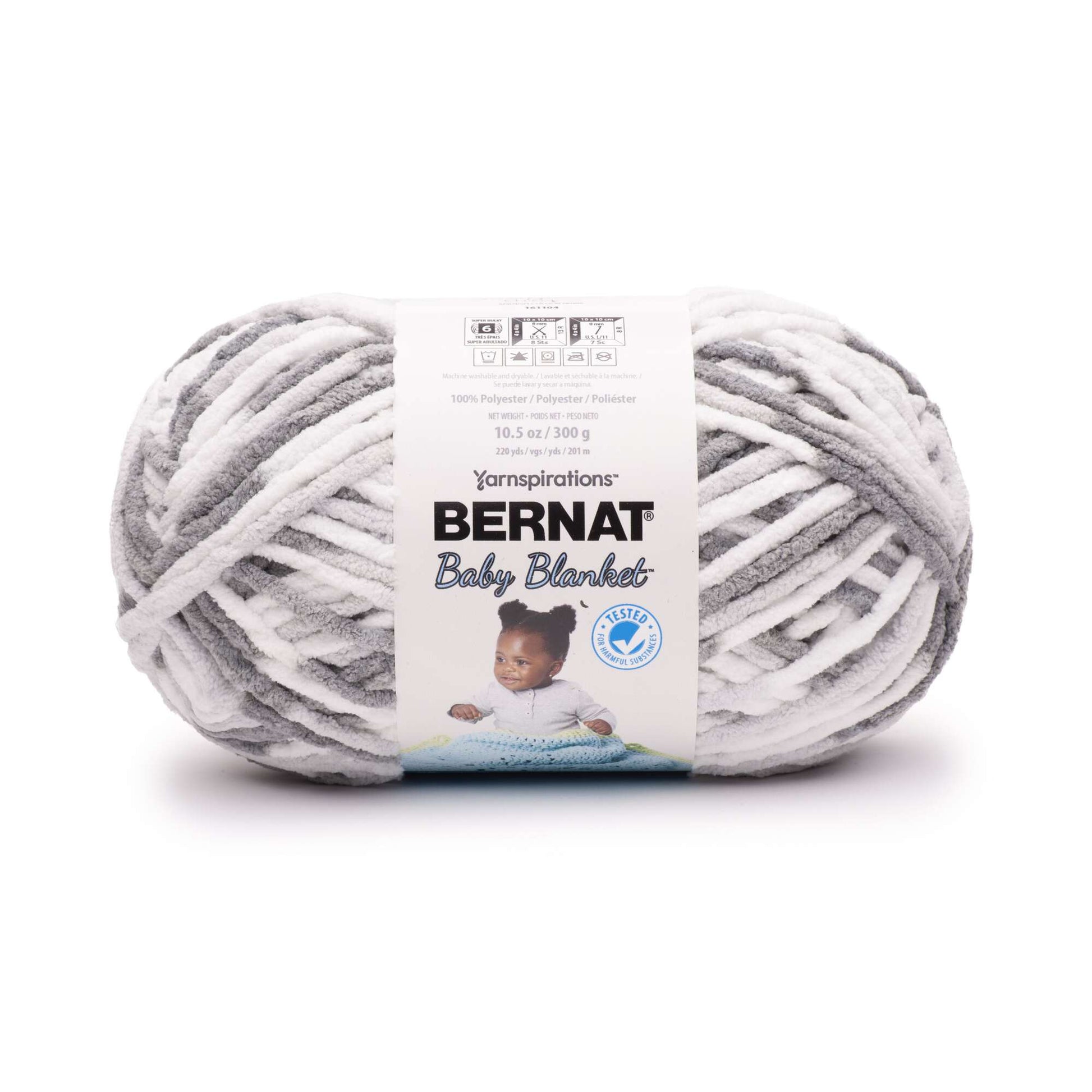Bernat Baby Blanket Yarn (300g/10.5oz) Dapple Gray