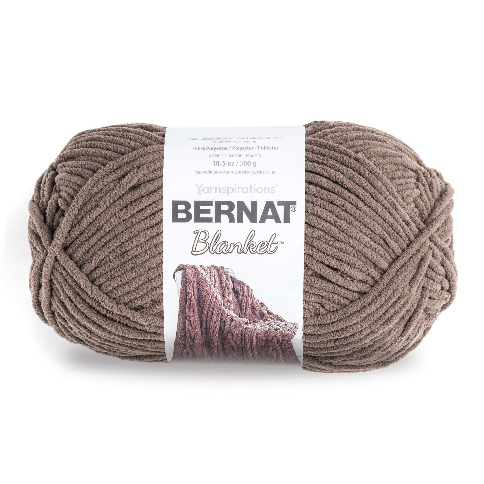 Lot of 2 Yarnspirations Bernat Blanket Yarn, SONOMA Shades of TAN/CREAM,  5.3 Oz.