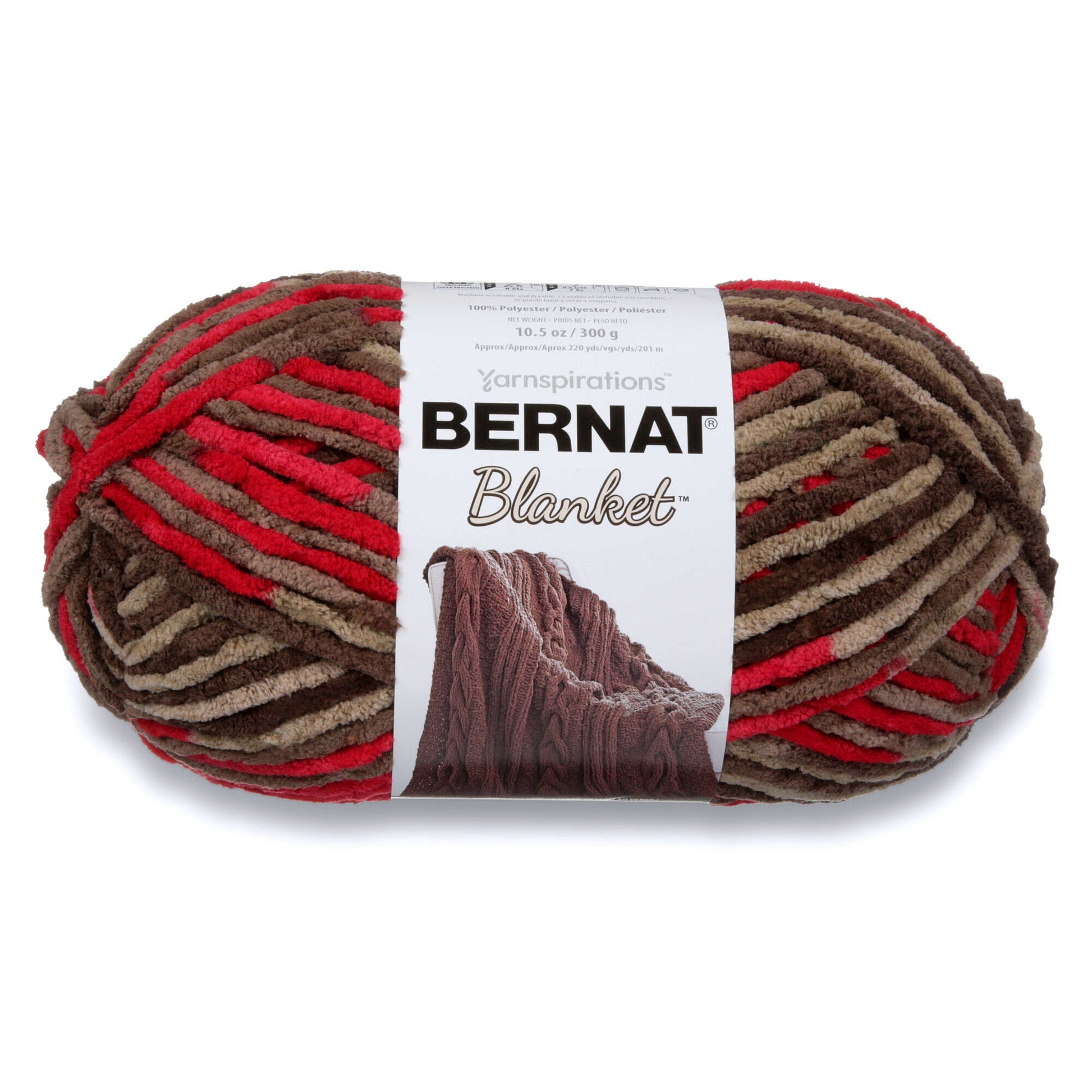 Bernat Blanket Yarn (300g/10.5oz) Raspberry Trifle