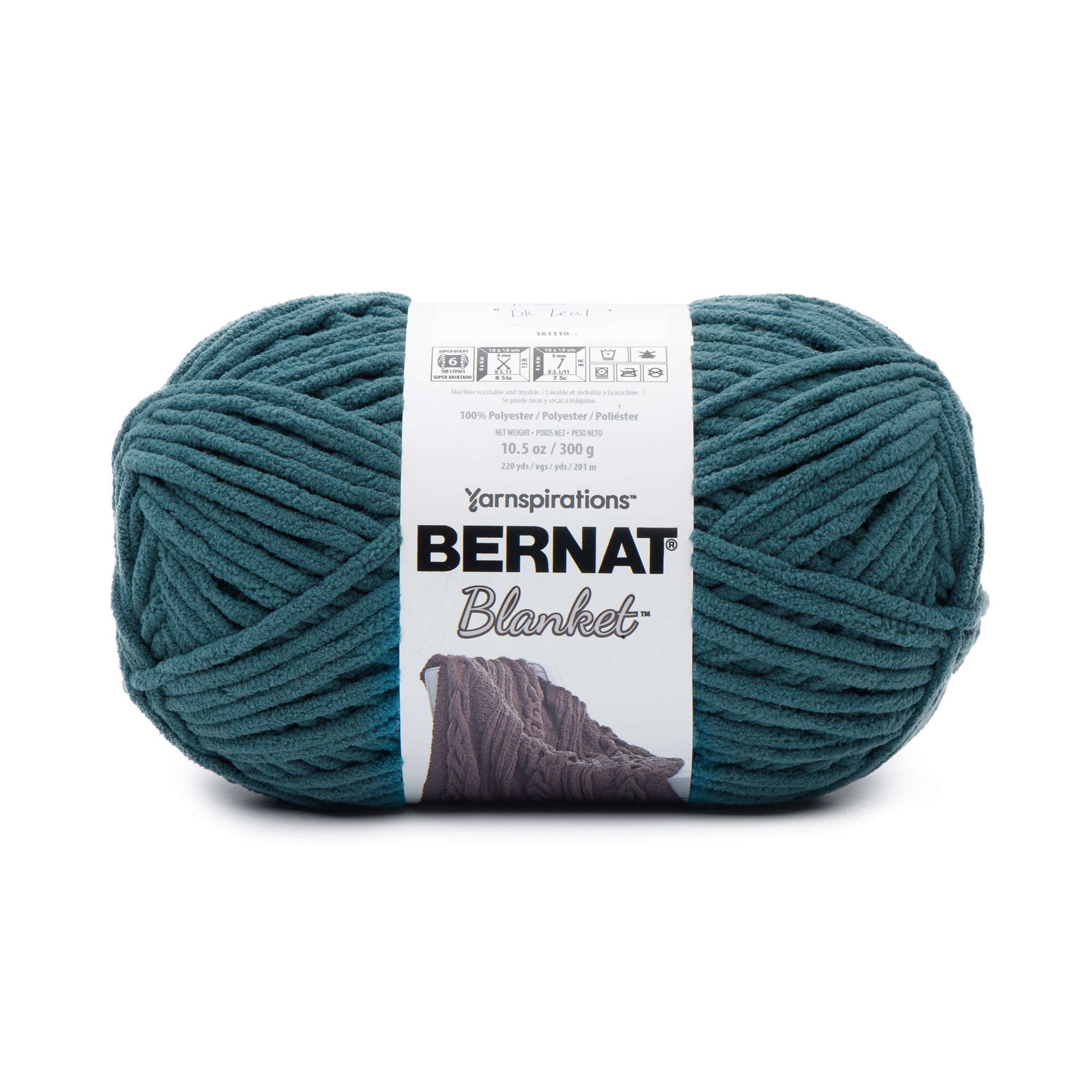 Bernat Blanket #6 Super Bulky Polyester Yarn, Weathered Wood 10.5oz/300g, 220 Yards (4 Pack)