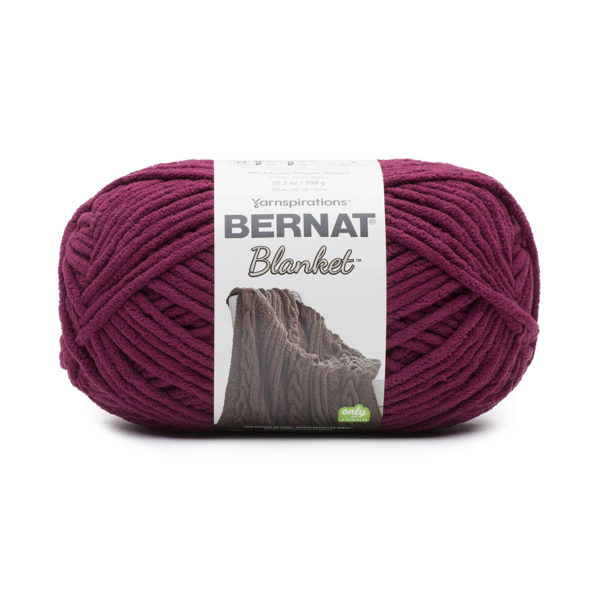 Bernat Blanket Yarn (300g/10.5oz) Burgundy Plum