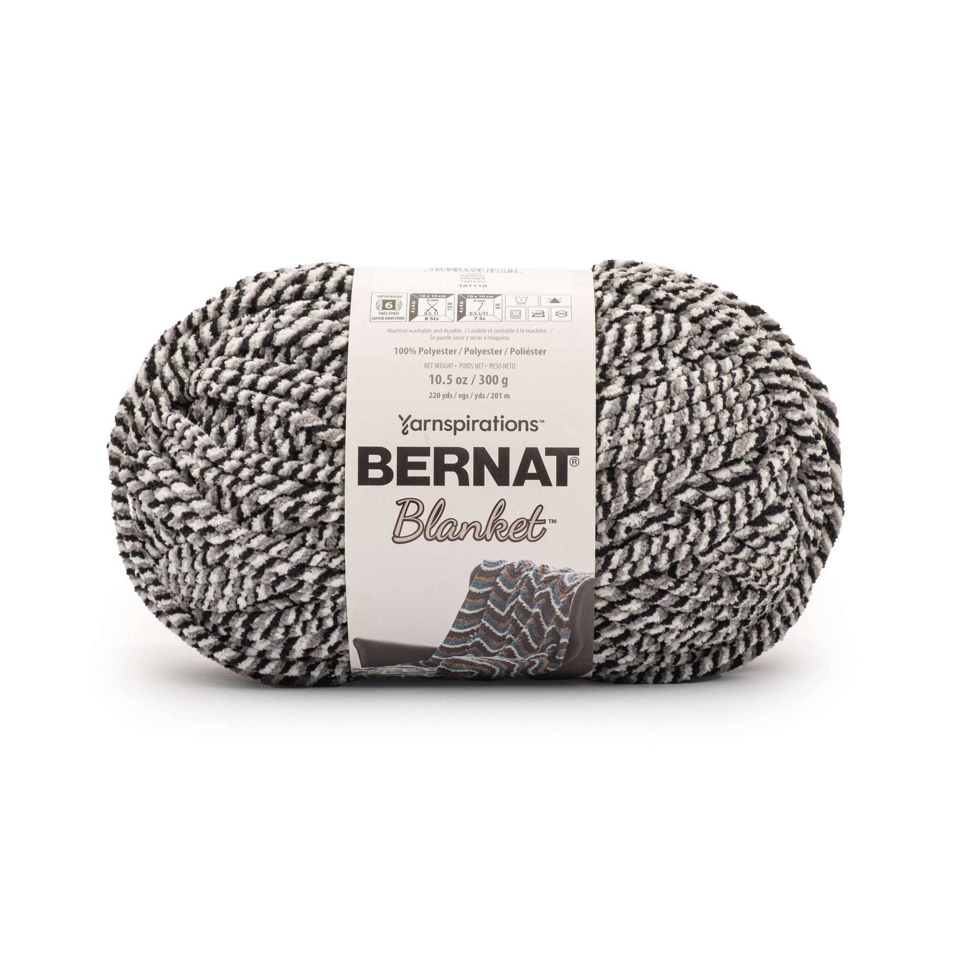 Bernat Blanket Coal Yarn - 2 Pack of 300g/10.5oz - Polyester - 6 Super  Bulky - 220 Yards - Knitting/Crochet