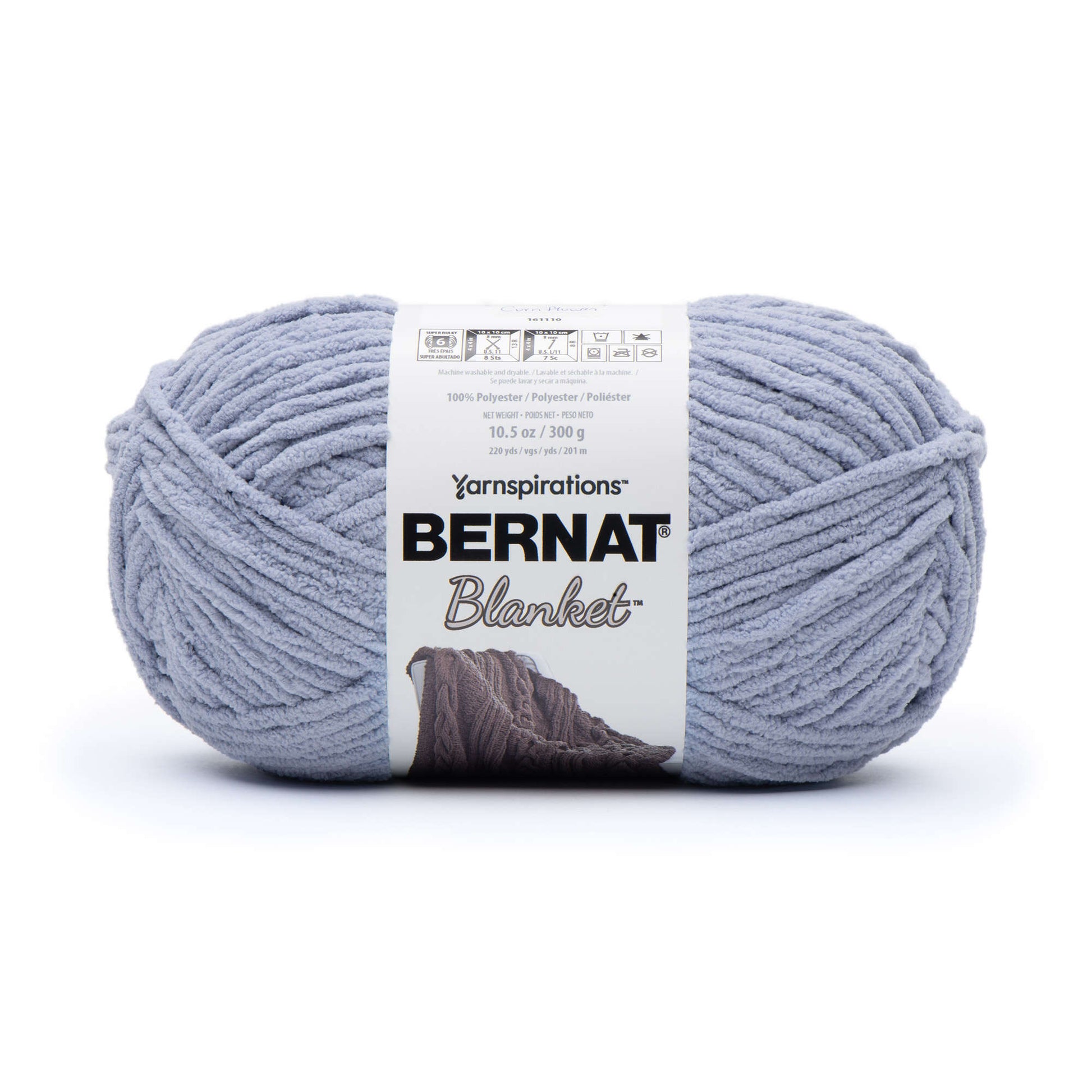 BERNAT BLANKET Yarn, Country Blue, 10.5oz/300g, 220 yards/201m, Super –  Yarn 2 Blanket