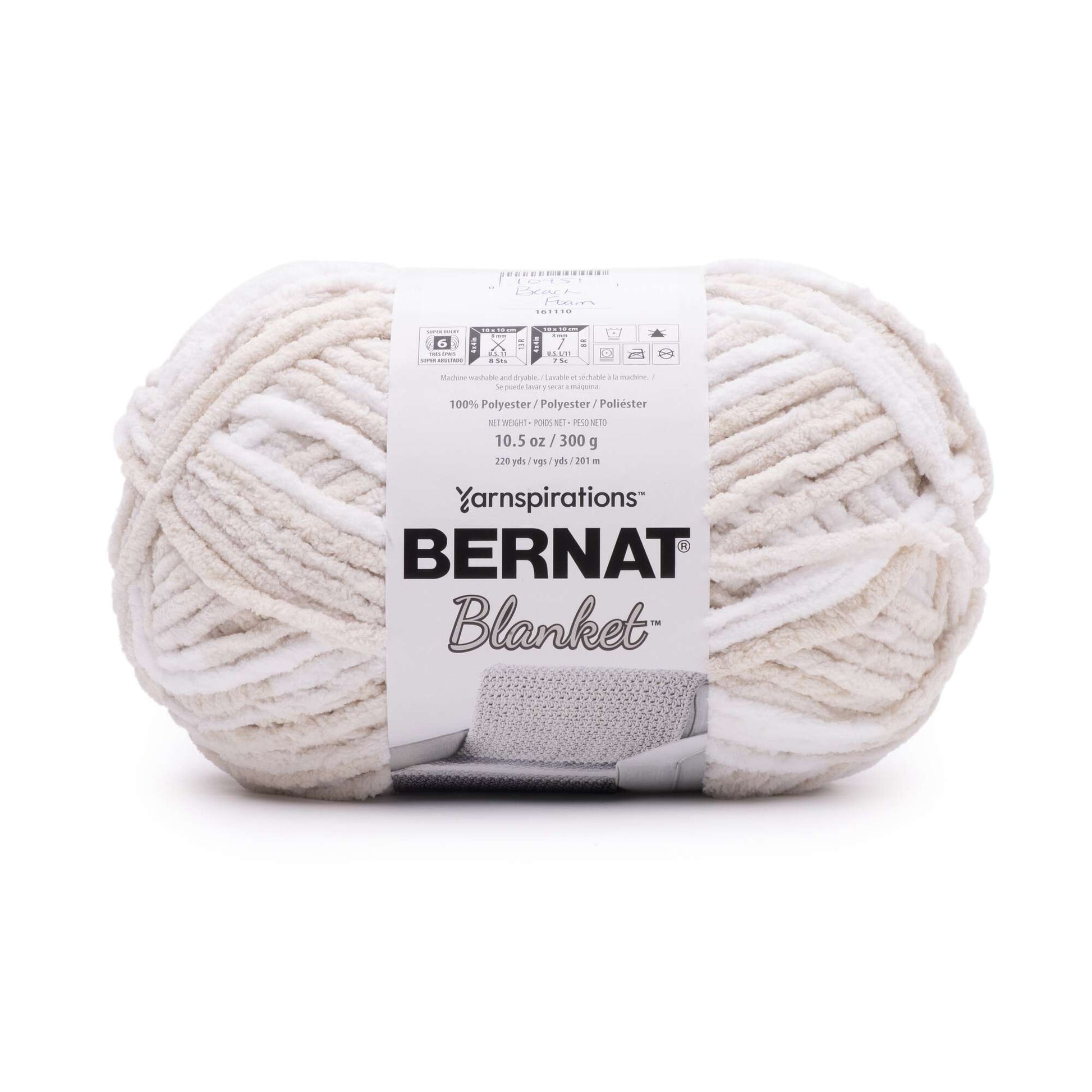 Bernat Blanket #6 Super Bulky Polyester Yarn, Vintage White 10.5oz/300g, 220 Yards (4 Pack), Size: Super Bulky (6)