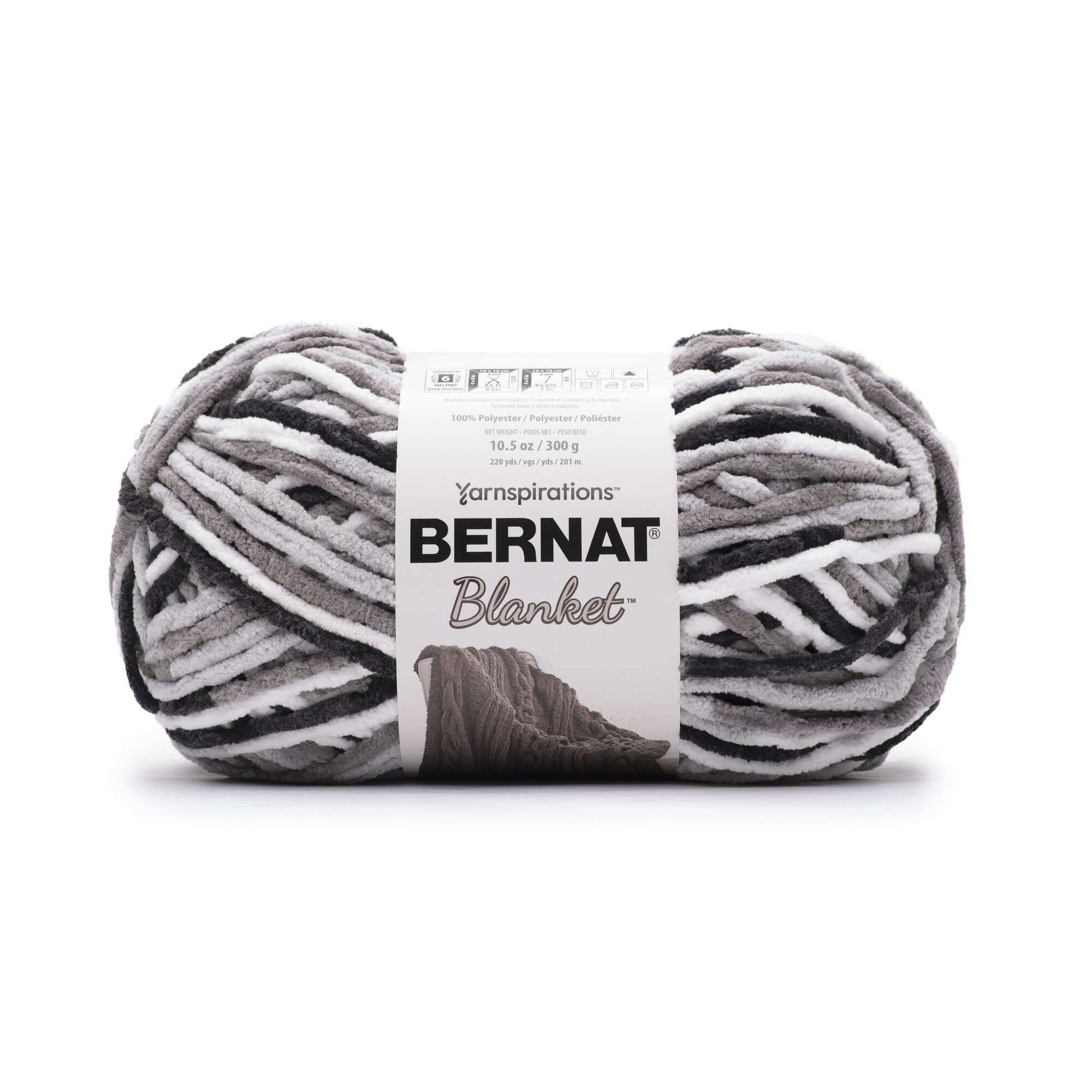 Bernat Blanket Yarn (300g/10.5oz) Grey Storm