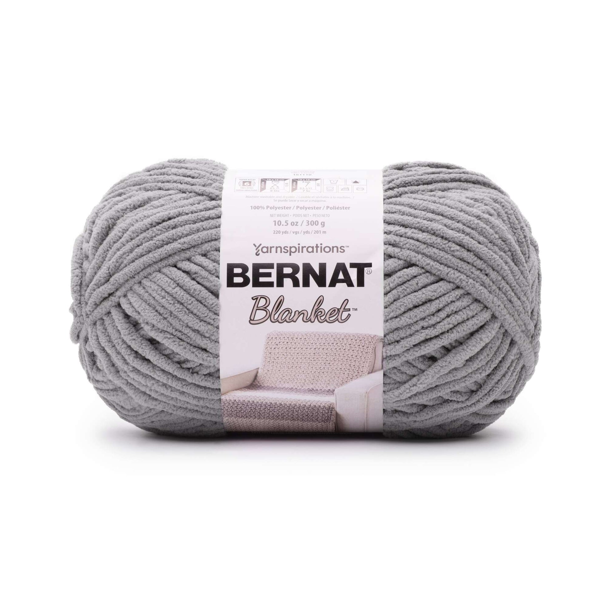 Bernat Blanket Yarn (300g/10.5oz) Vapor Gray