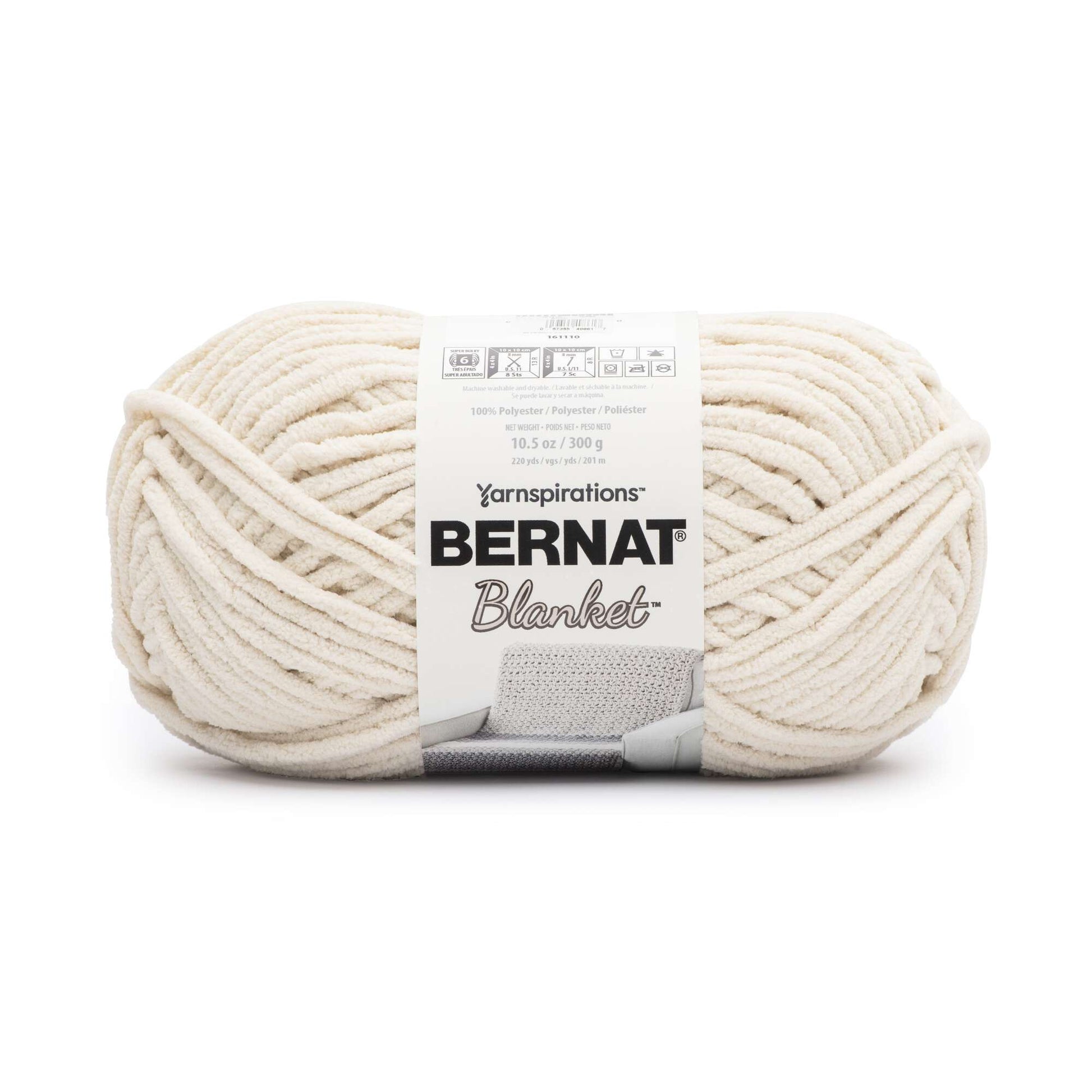 Bernat® Blanket™ #6 Super Bulky Polyester Yarn, Gray Blue 10.5oz/300g, 220  Yards (4 Pack) 