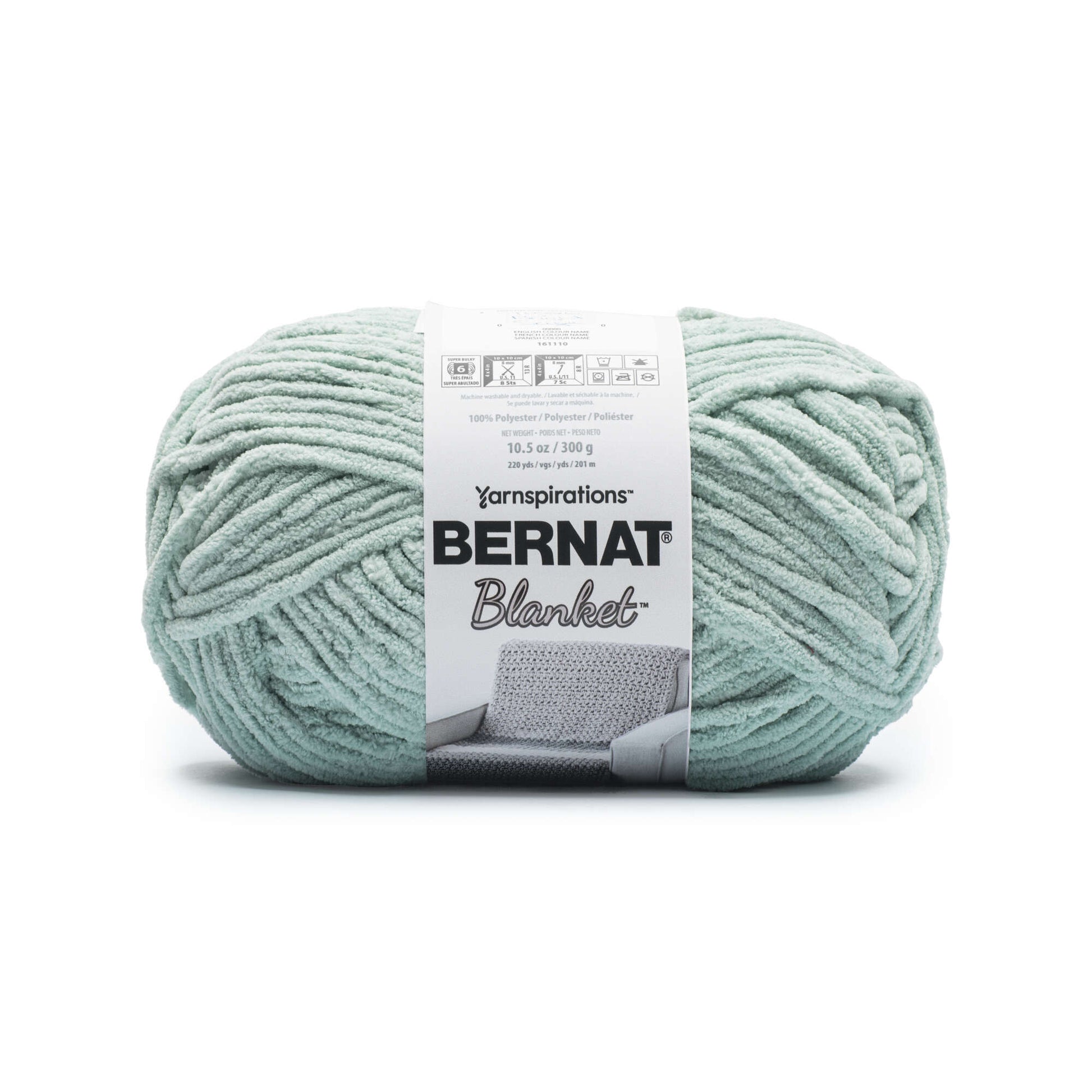 Bernat® Blanket™ #6 Super Bulky Polyester Yarn, Misty Mauve 10.5oz/300g,  220 Yards (4 Pack)