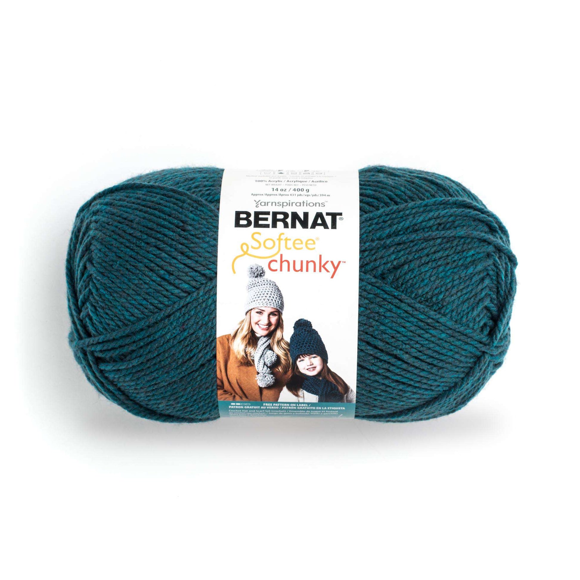 Bernat Softee Chunky Yarn Bundle Super Bulky No. 6, 3 Skeins Berry