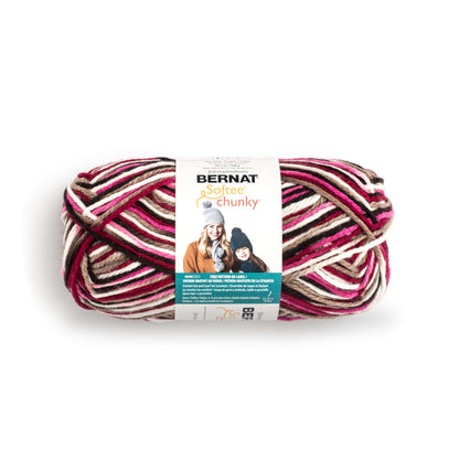 Bernat Softee Chunky Ombres Yarn (300g/10.5oz) - Discontinued Shades Chocolate Cherry
