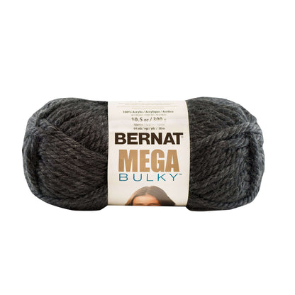 Bernat Mega Bulky Yarn (300g/10.5oz) - Discontinued Shades Dark Gray Heather