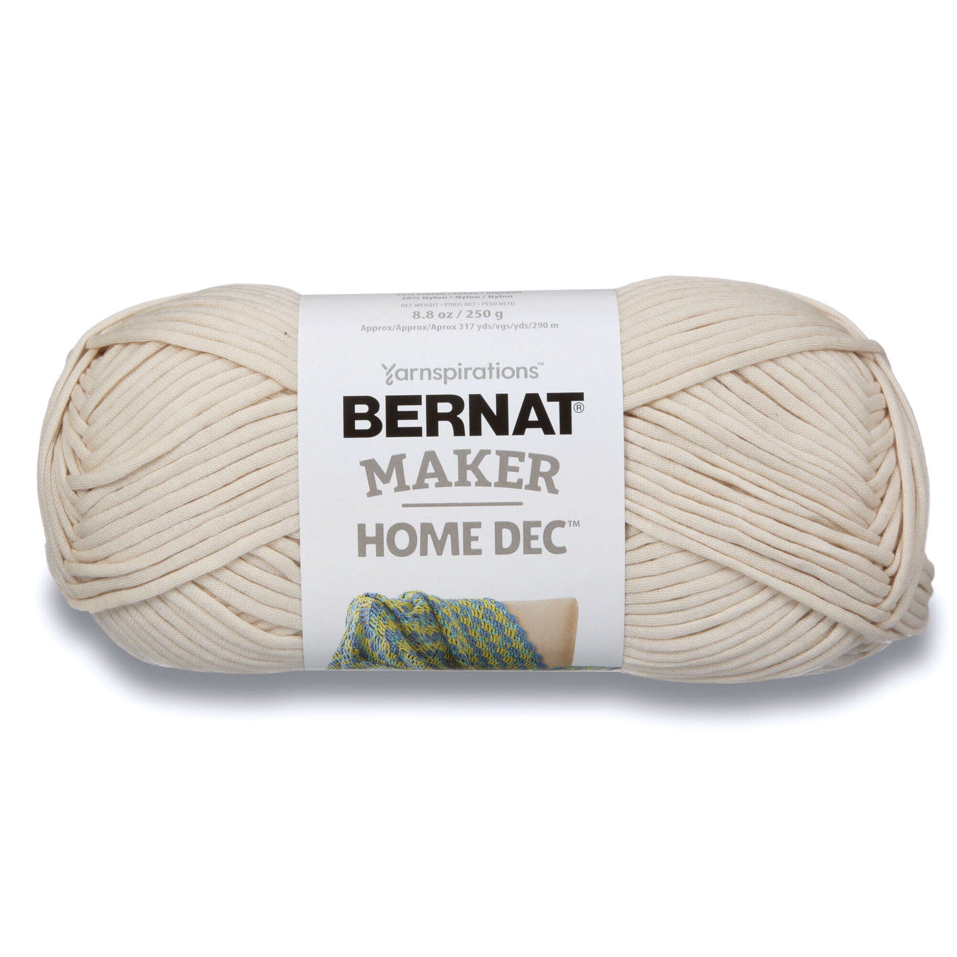 Bindertek Bernat Maker Home Dec Nautical Varg Yarn - 2 Pack of 250g/8.8oz -  Cotton - 5 Bulky - 317 Yards - Knitting/Crochet, Pink