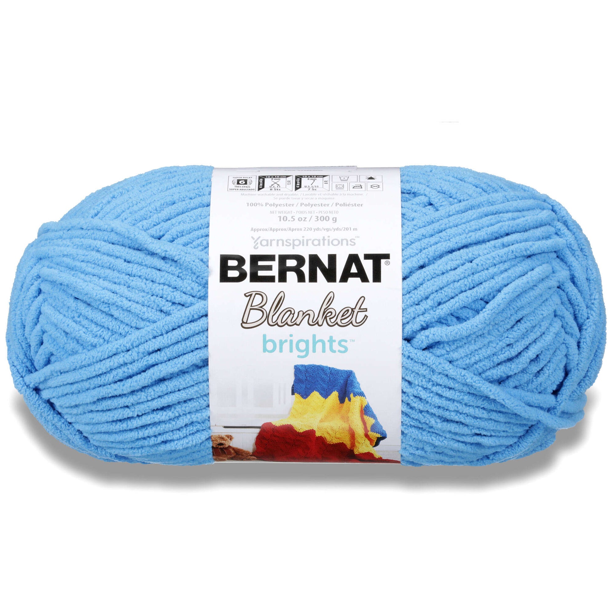 Bernat Blanket Brights Yarn (300g/10.5oz) Busy Blue
