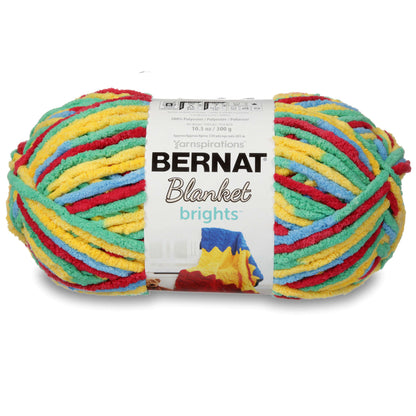 Bernat Blanket Brights Yarn (300g/10.5oz) - Discontinued Shades Rainbow Shine Varg
