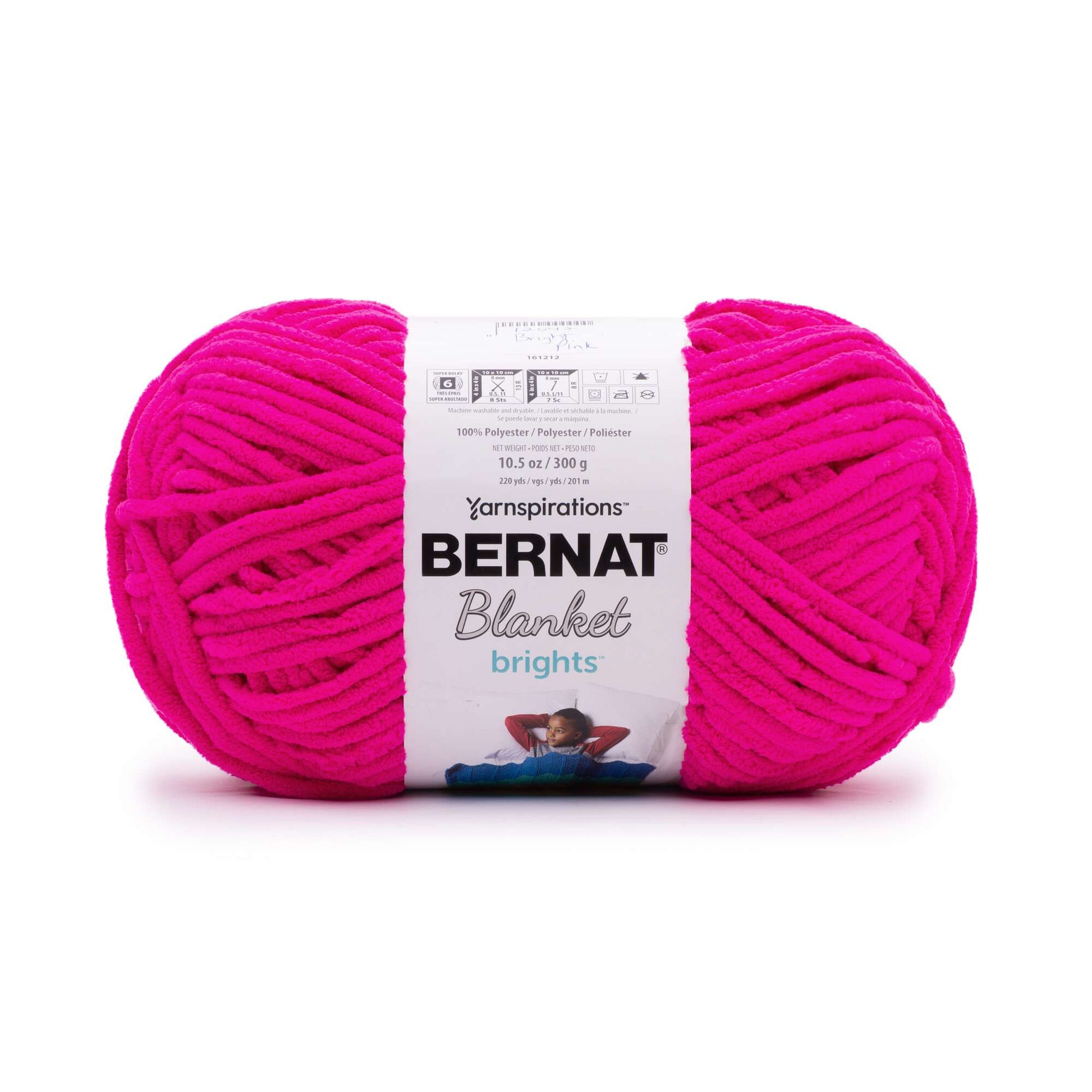 Bernat Blanket Brights Yarn (300g/10.5oz) Bright Pink