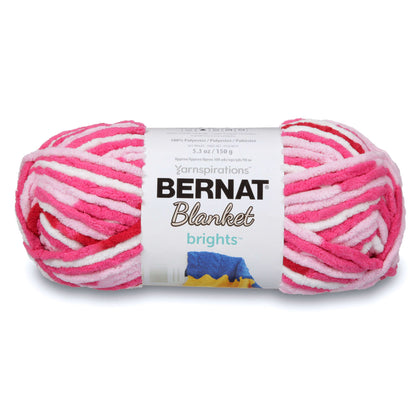 Bernat Blanket Brights Yarn - Clearance Shades* Raspberry Ribbon Varg