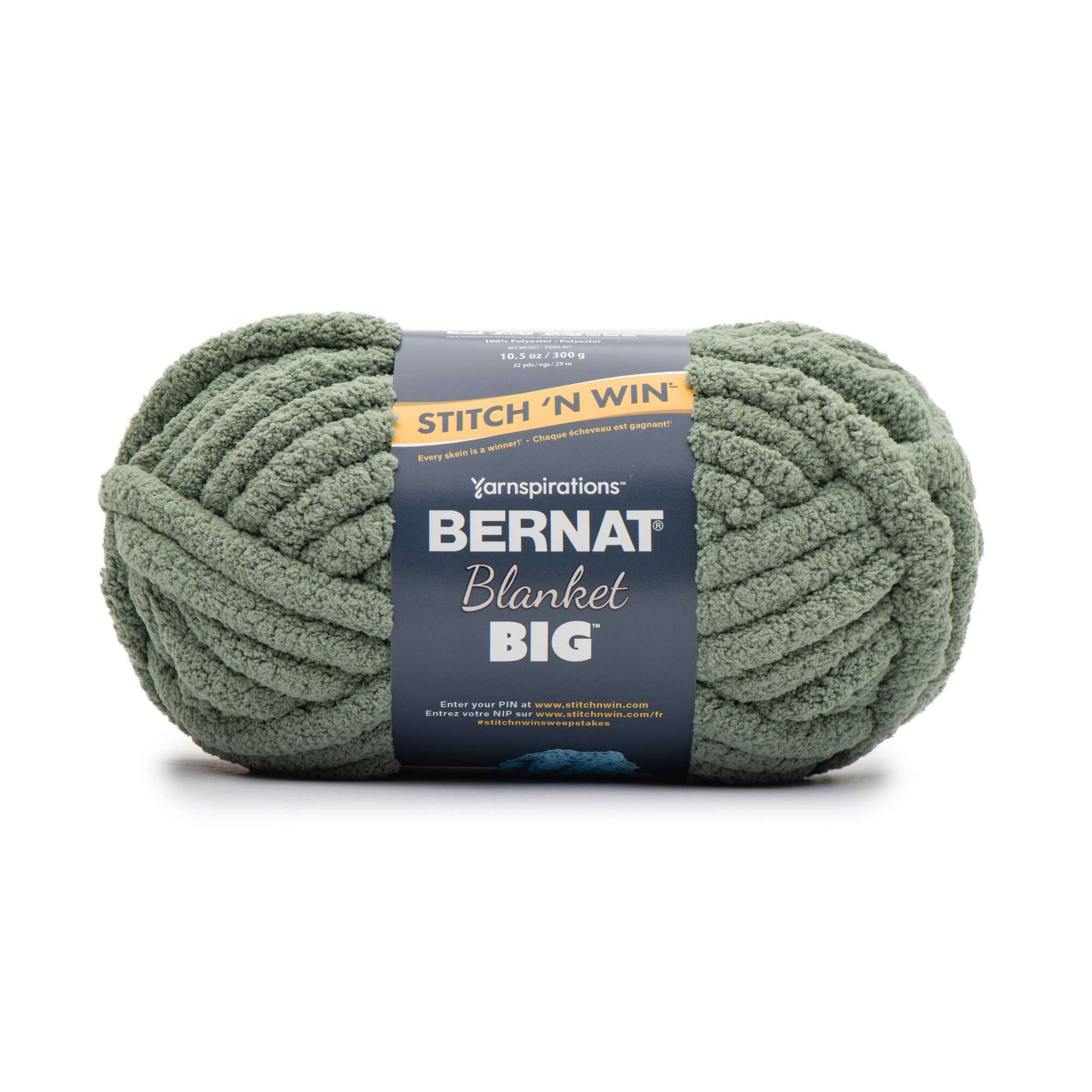 Bernat Blanket Yarn - Big Ball 10.5 oz - 2 Pack with Pattern Cards in Color North Sea