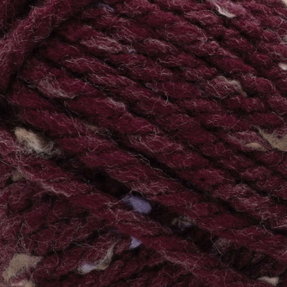 Bernat Softee Chunky Tweeds Yarn - Discontinued Shades Burgundy Tweed