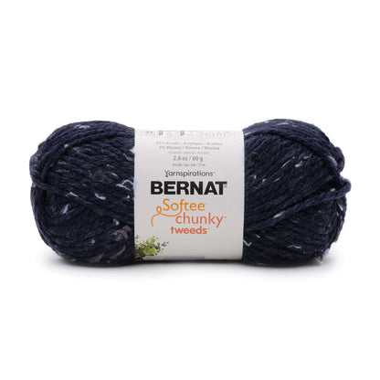 Bernat Softee Chunky Tweeds Yarn - Discontinued Shades Blue Tweed