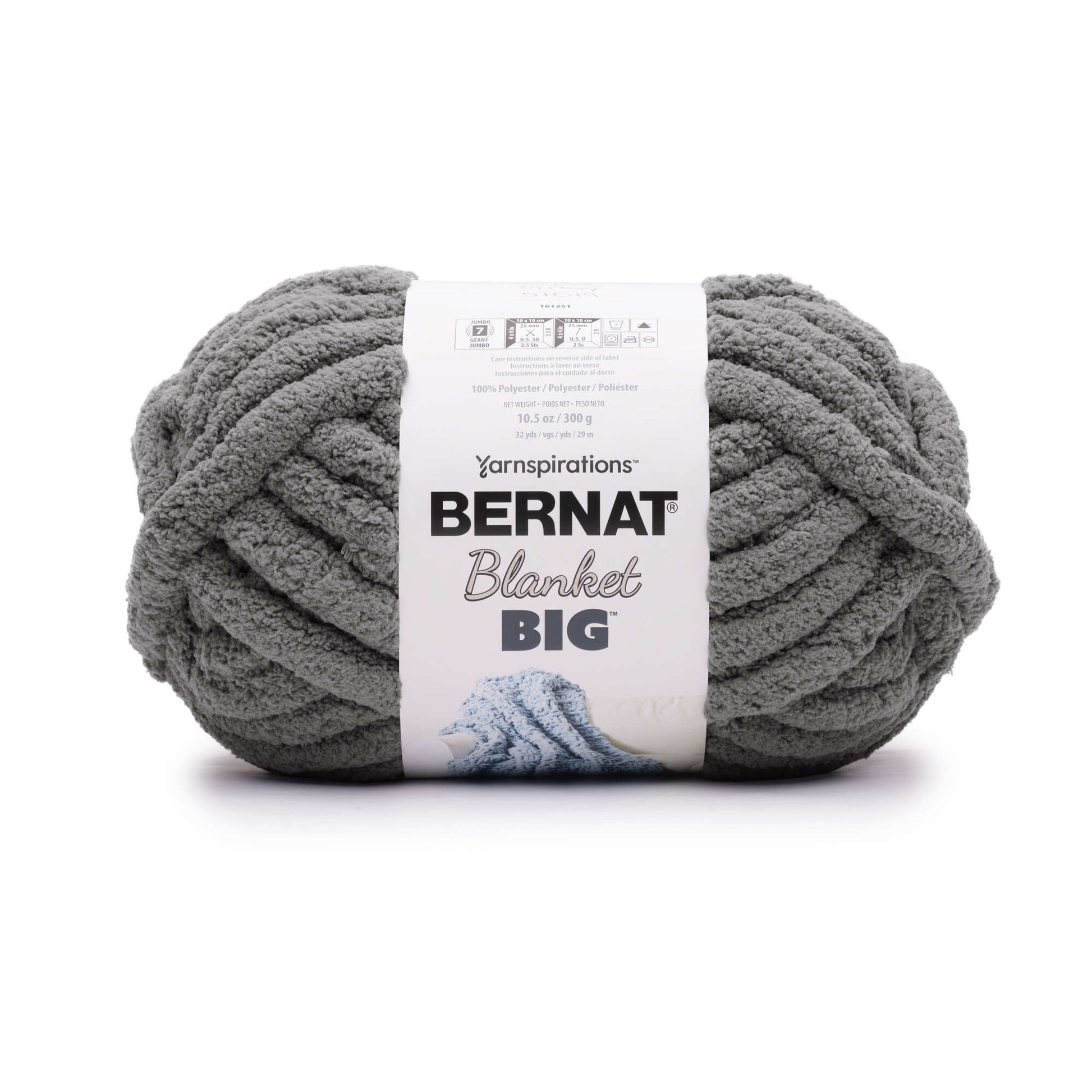 Bernat Blanket Big Yarn (300g/10.5oz) Pale Gray