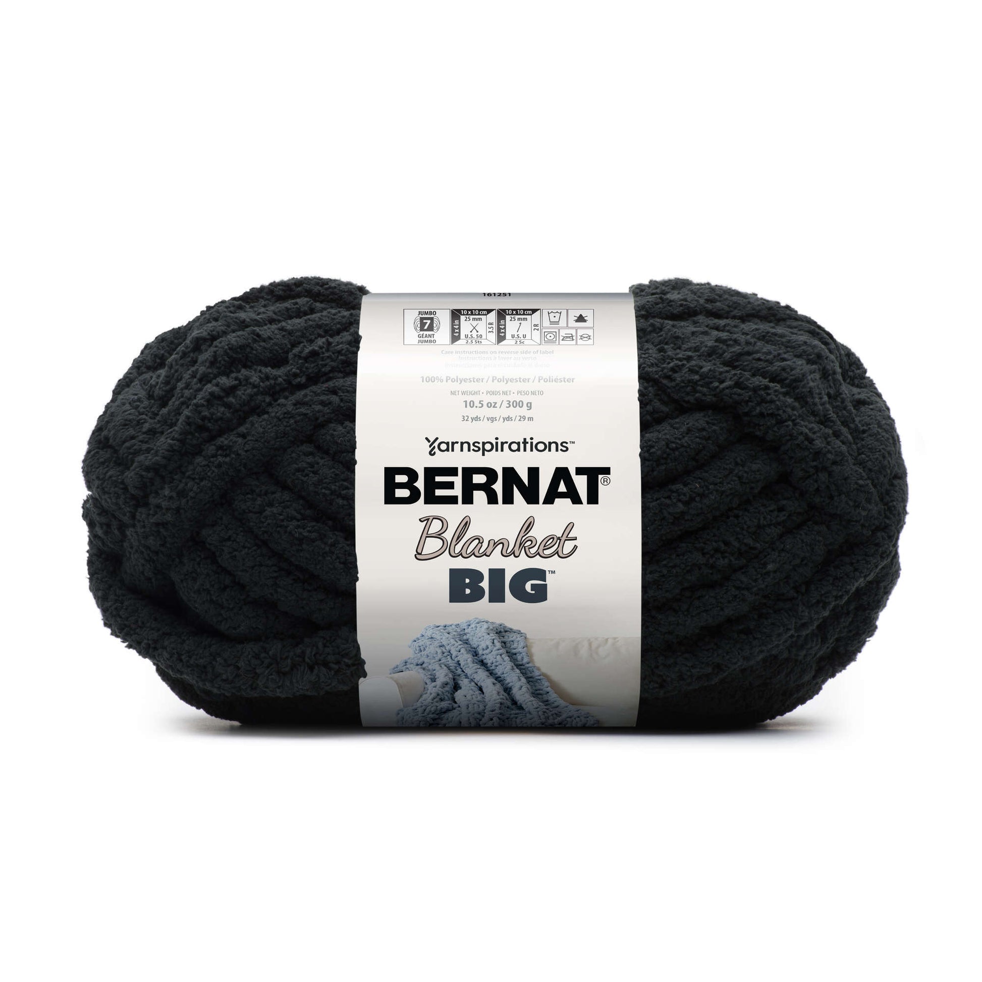 Bernat Blanket Extra Yarn-Black - 2 Pack