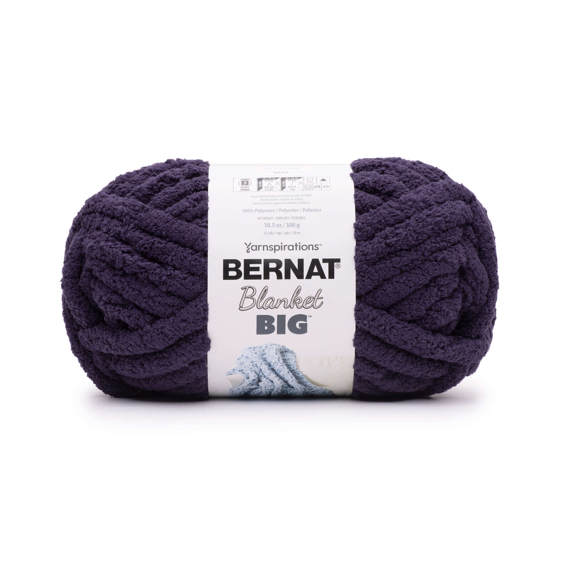Bernat Blanket Big Yarn Jumbo Skien 7 10.5 OZ Chenille Misty Green