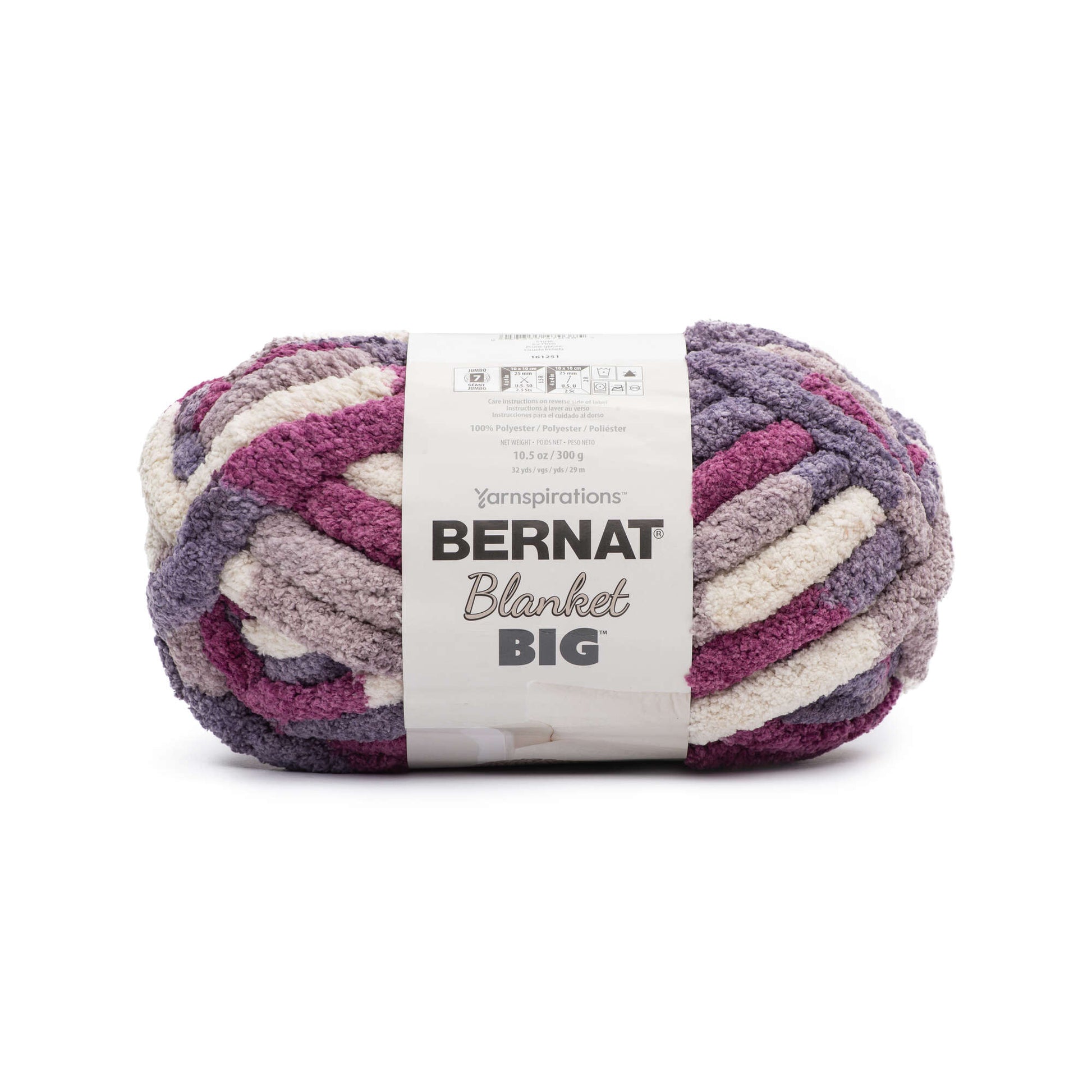 Bernat Blanket Big Yarn (300g/10.5oz) Icy Plum