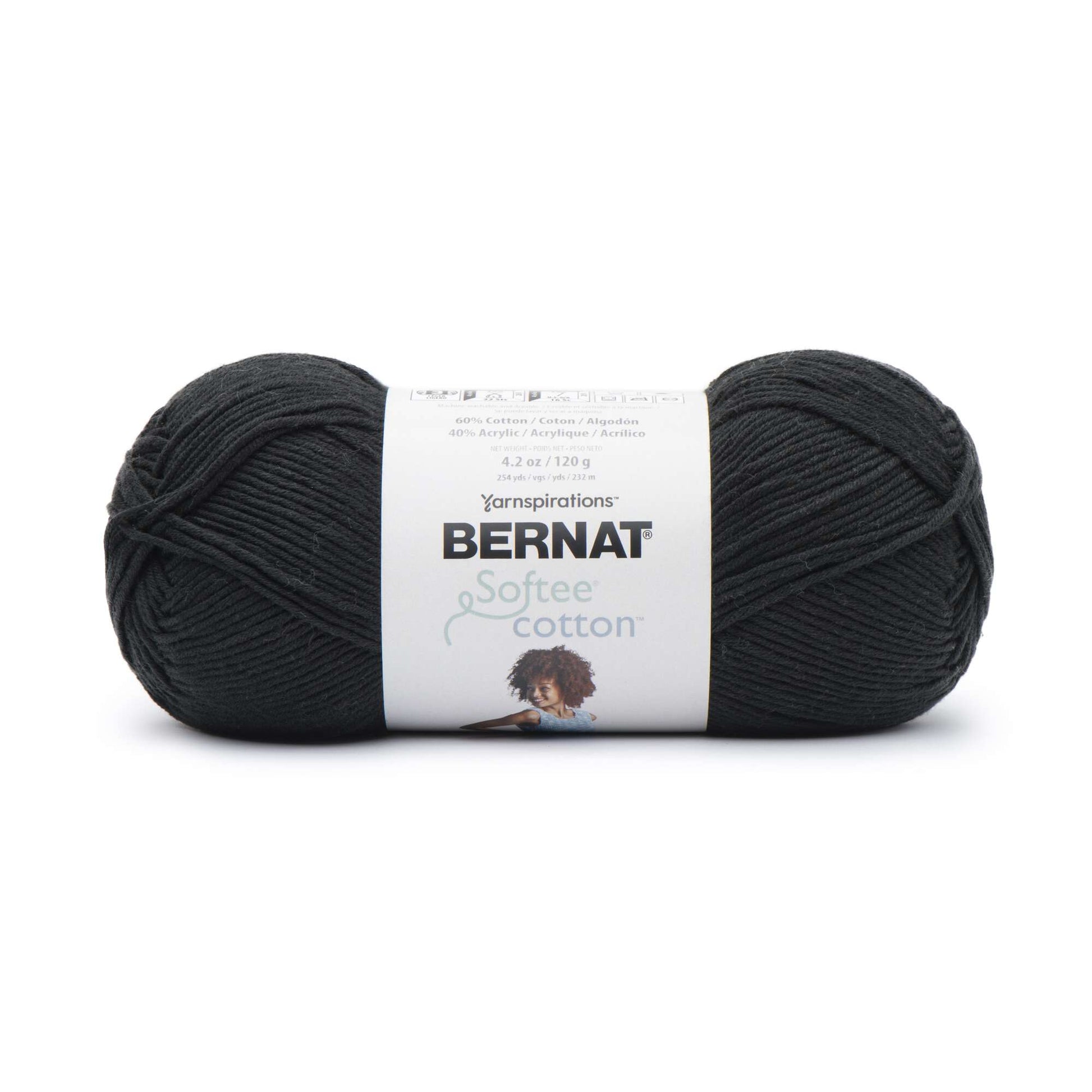 Bernat Softee Cotton Yarn Black