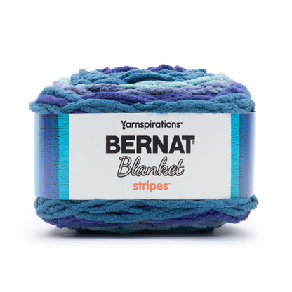 Bernat Blanket Stripes Yarn (300g/10.5oz) - Discontinued Shades Stormy Sky
