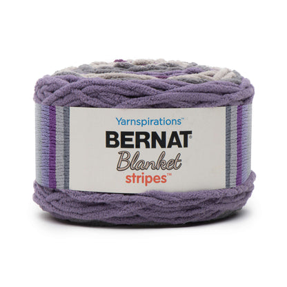 Bernat Blanket Stripes Yarn - Eggplant