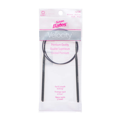 Susan Bates Velocity 29" Circular Knitting Needles - Clearance Items U.S. 10 (6 mm)