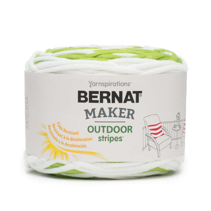 Bernat Maker Home Outdoor Stripes Yarn - Discontinued Fresh Citrus Stripe
