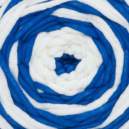Bernat Maker Home Outdoor Stripes Yarn - Discontinued Fresh Royal Blue Stripe