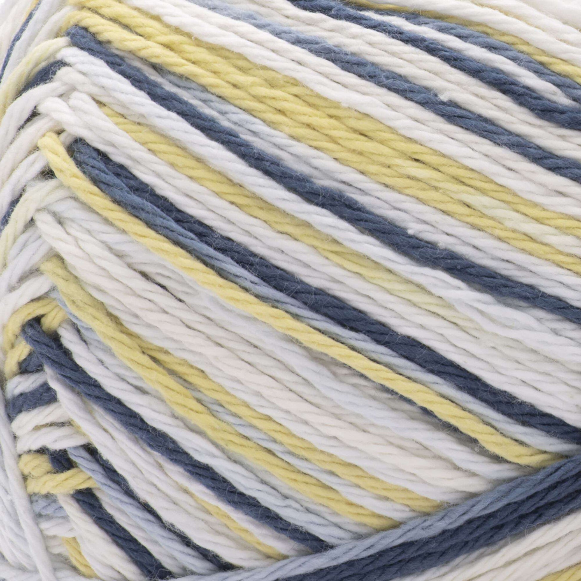 Bernat Handicrafter Cotton Ombres Yarn (340g/12oz) - Discontinued Shades Blended Navy Lemons
