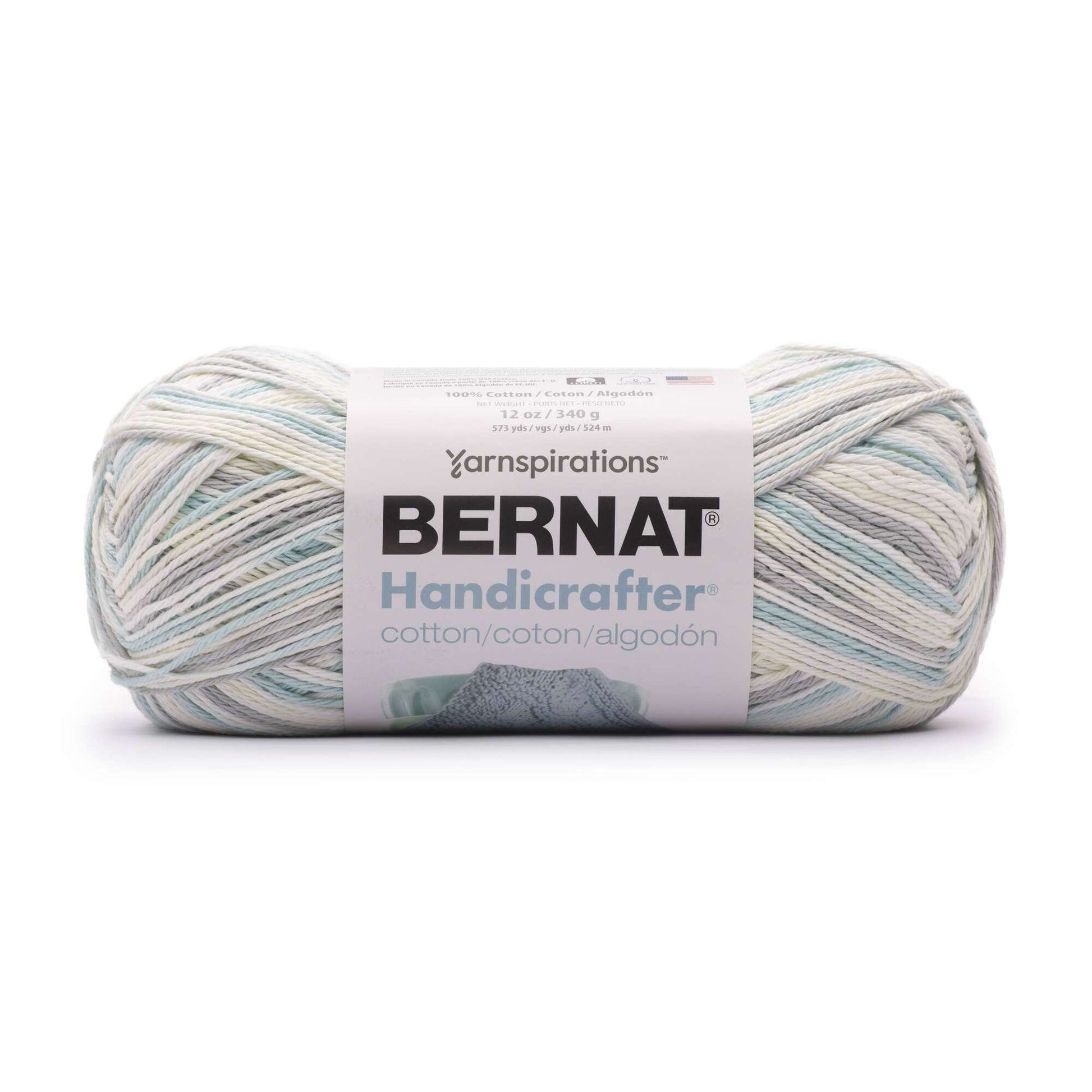 Bernat Handicrafter Cotton Ombres Yarn (340g/12oz) Blended Bubble White