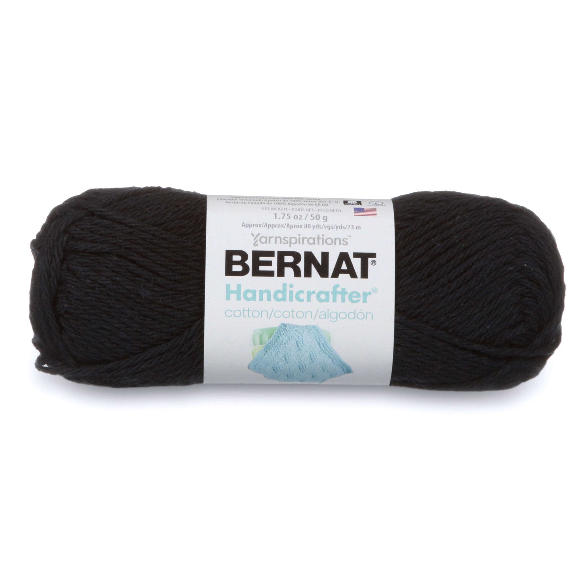 Bernat Handicrafter Cotton Yarn Black Licorice