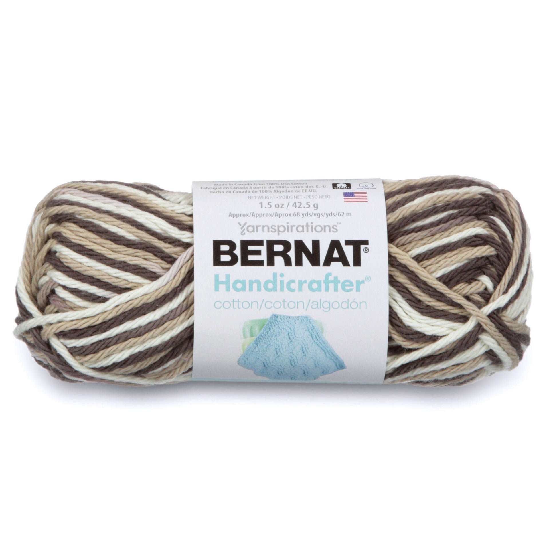 Bernat Handicrafter Cotton Ombres Yarn Chocolate Ombre